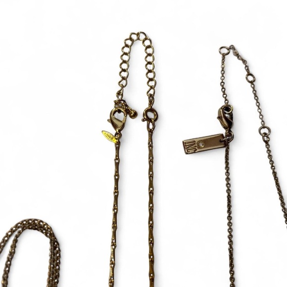 Dainty Necklace Lot Mixed Metal Hearts Floral Layering Avon INC LC Jewelry - Picture 4 of 5